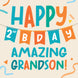 Colourful Letters Happy 2nd Birthday Grandson Card