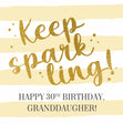 Sparkling Happy 30th Birthday Granddaughter Card