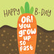 Carrot Happy Birthday Card