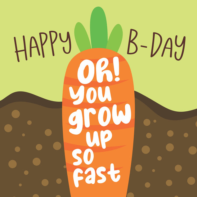 Carrot Happy Birthday Card Seo_Garden