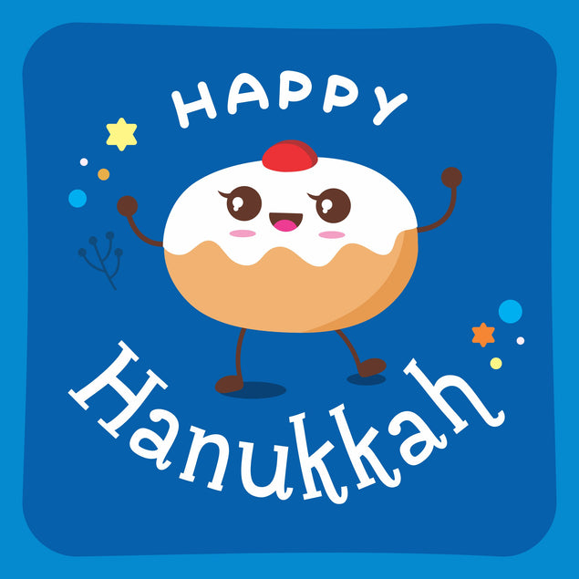 Happy Hanukkah Cute Sufganiyot Card Season_Hanukkah Style_Funny