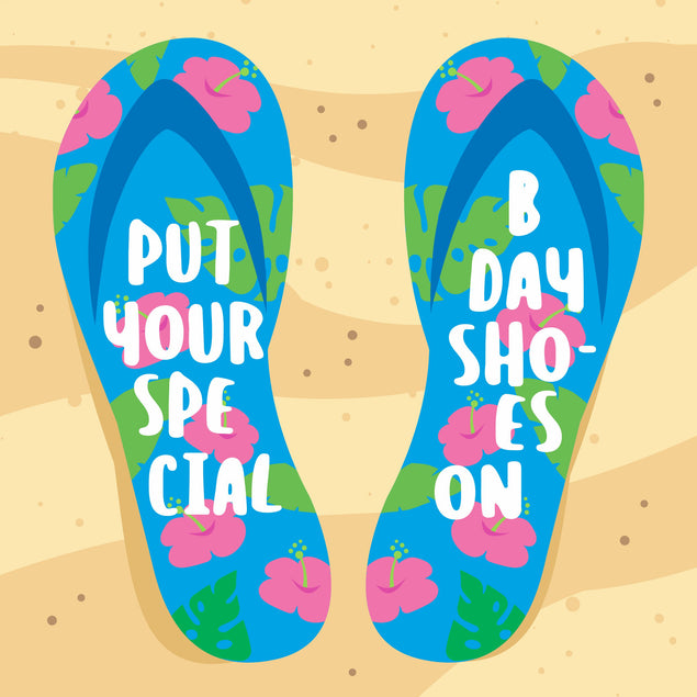 Special Shoes Beach Birthday Card
