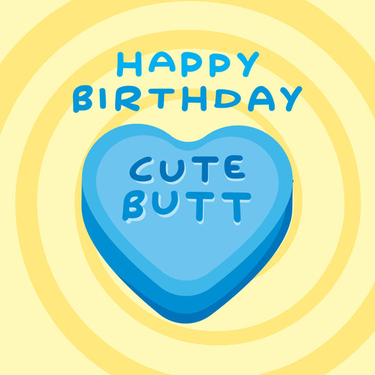 Happy Birthday Cute Butt Card