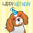Happy Birthday Cute Cavalier King Charles In Glasses  Seo_Cavalier King Charles