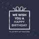 Navy Background Corporate Happy Birthday Card
