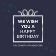 Navy Background Corporate Happy Birthday Card