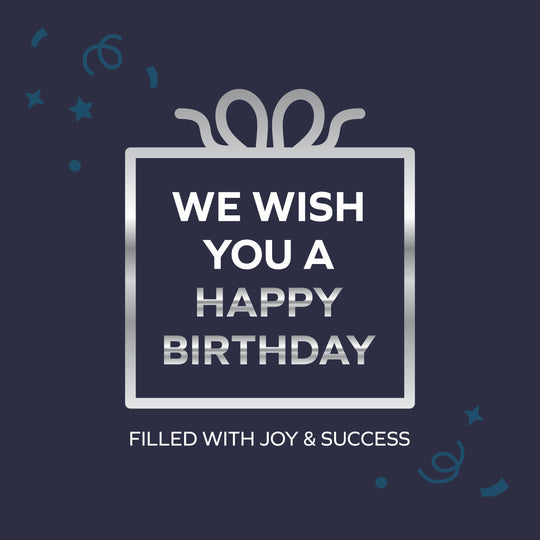 Navy Background Corporate Happy Birthday Card