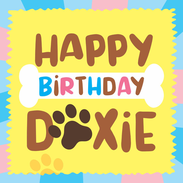 Happy Birthday Doxie Bone And Paw