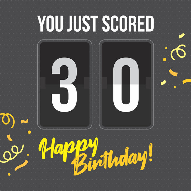 Happy 30th Birthday Football Score