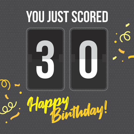 Happy 30th Birthday Football Score