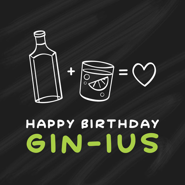 Happy Birthday Gin-Ius Card Theme_Alcohol Seo_Gin