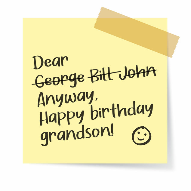 Happy Birthday Grandson Funny Letter