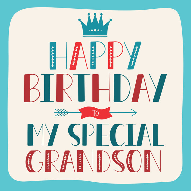 Happy Birthday My Special Grandson Vintage