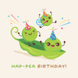 Cute Hap-Pea Birthday Card
