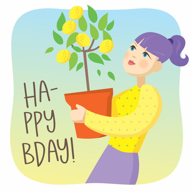 Lemon Tree Happy Birthday Card Seo_Lemon