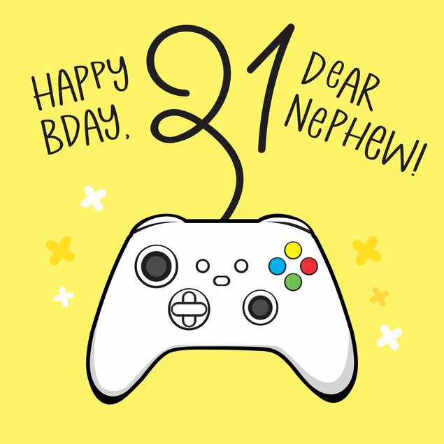 Gaming Happy 21st Birthday Nephew Card