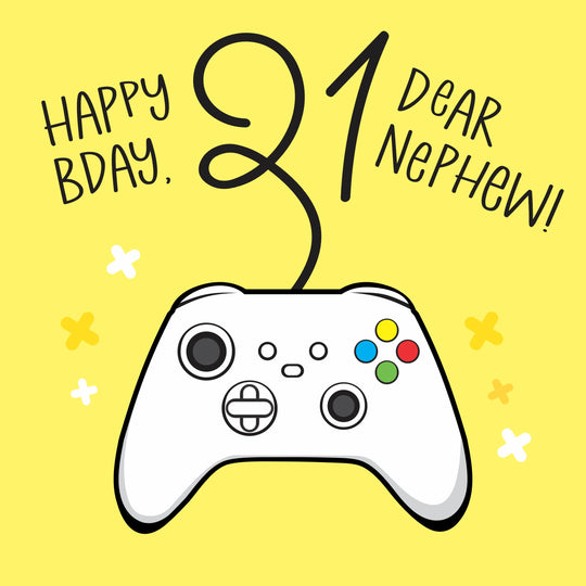 Gaming Happy 21st Birthday Nephew Card