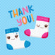 New Baby Cute Socks Thank You Card