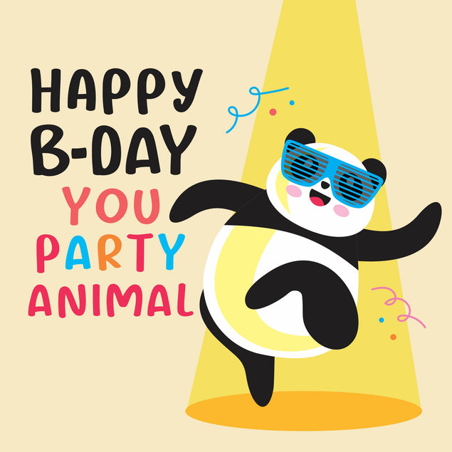 Panda Happy Birthday Party Animal Card Theme_Panda