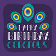 Happy Birthday Gorgeous Peacock Tail Seo_Peacock