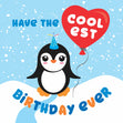 Penguin With Balloon Happy Birthday Card Seo_Penguin
