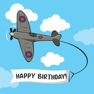 Happy Birthday Plane In A Blue Sky Seo_Spitfire
