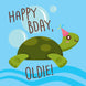 Turtle Happy Birthday Oldie Card