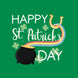 Horse Shoe And Pot Of Gold St. Patrick's Day Card