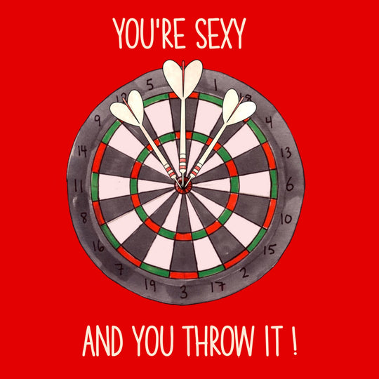 Darts At Heart Valentines Card