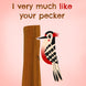 I Like Your Pecker Anniversary and Valentines Card