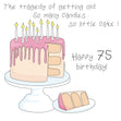 Happy 75 Birthday Card