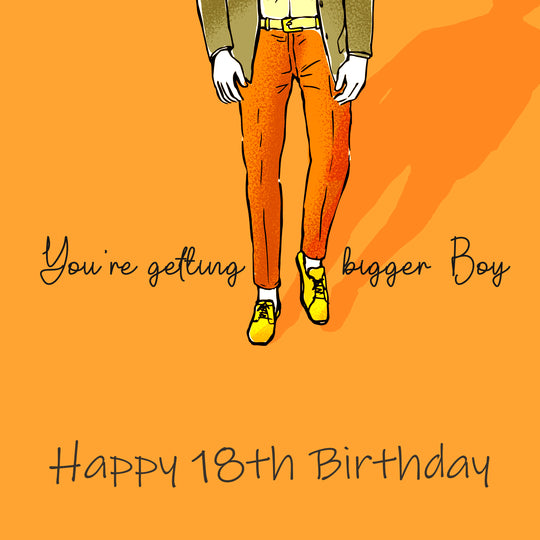 Happy 18th Birthday Nephew You're Getting Bigger Card