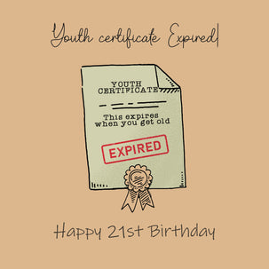 Happy 21st Birthday Youth Certificate Expired Recipient_For Niece Milestone Age_21st 