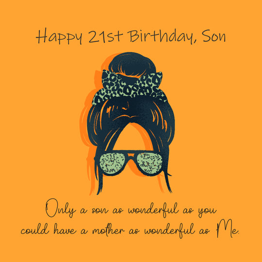 Happy 21st Birthday Wonderful Son Card