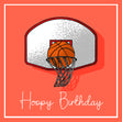 Orange Themed Hoopy Birthday Basketball Card Seo_Basketball