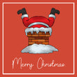 Merry Christmas Santa Stuck In A Chimney Card Season_Christmas