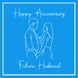 Happy Anniversary My Future Husband Blue Card