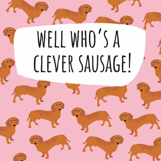 Clever Sausage Dachshund Card