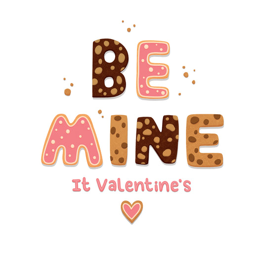 Be Mine It Valentine's Letter Biscuits Card