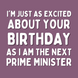 Next Prime Minister Birthday Card