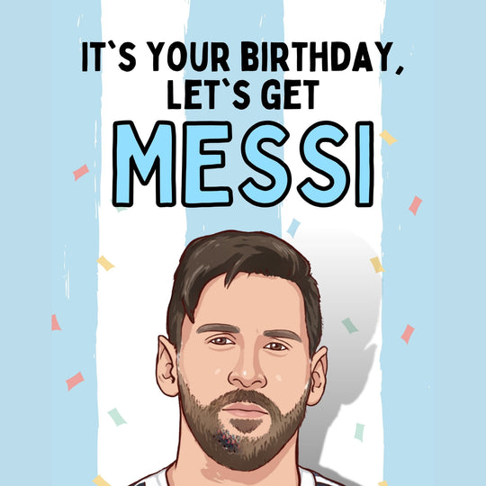 Messi World Cup Football Birthday Card