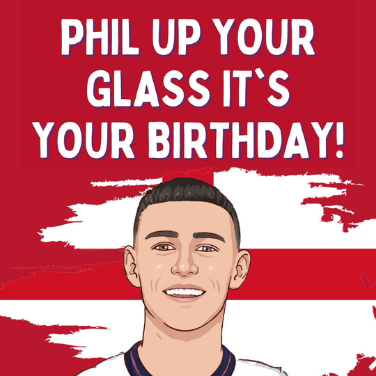 England Phil Foden World Cup Birthday Card