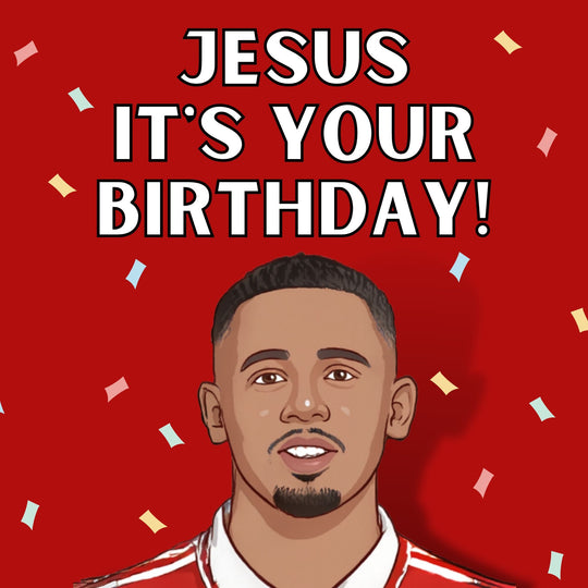 Jesus It's Your Birthday! Gabriel Jesus Arsenal Card