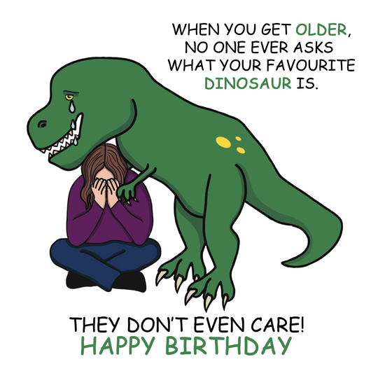 Happy Birthday Favourite Dinosaur Meme Female Card