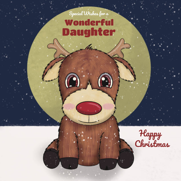 Christmas Cute Reindeer Daughter - 1