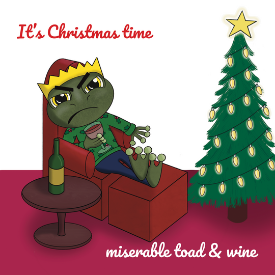 Christmas Bah Humbug Miserable Toad And Wine Card