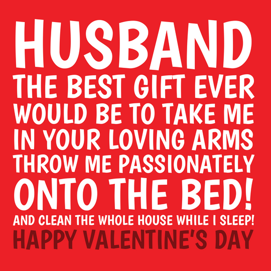 Valentine's Day Best Gift Ever Husband Card