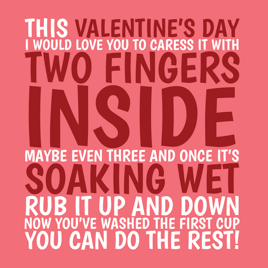 Naughty Washing Up Valentine's Day Card