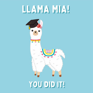Llama Mia Graduation Card