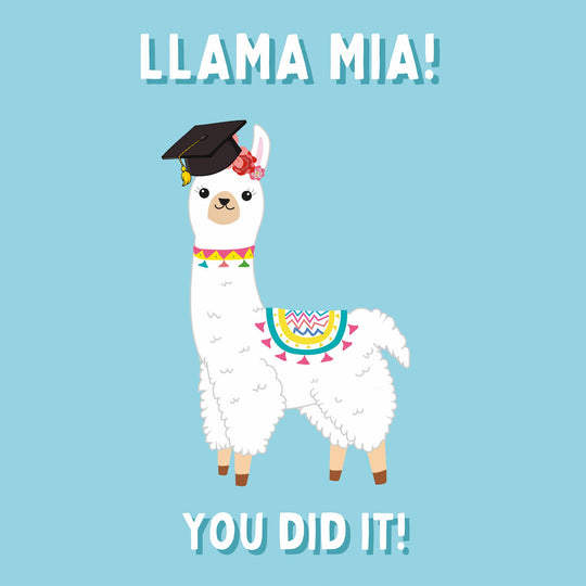 Llama Mia Graduation Card
